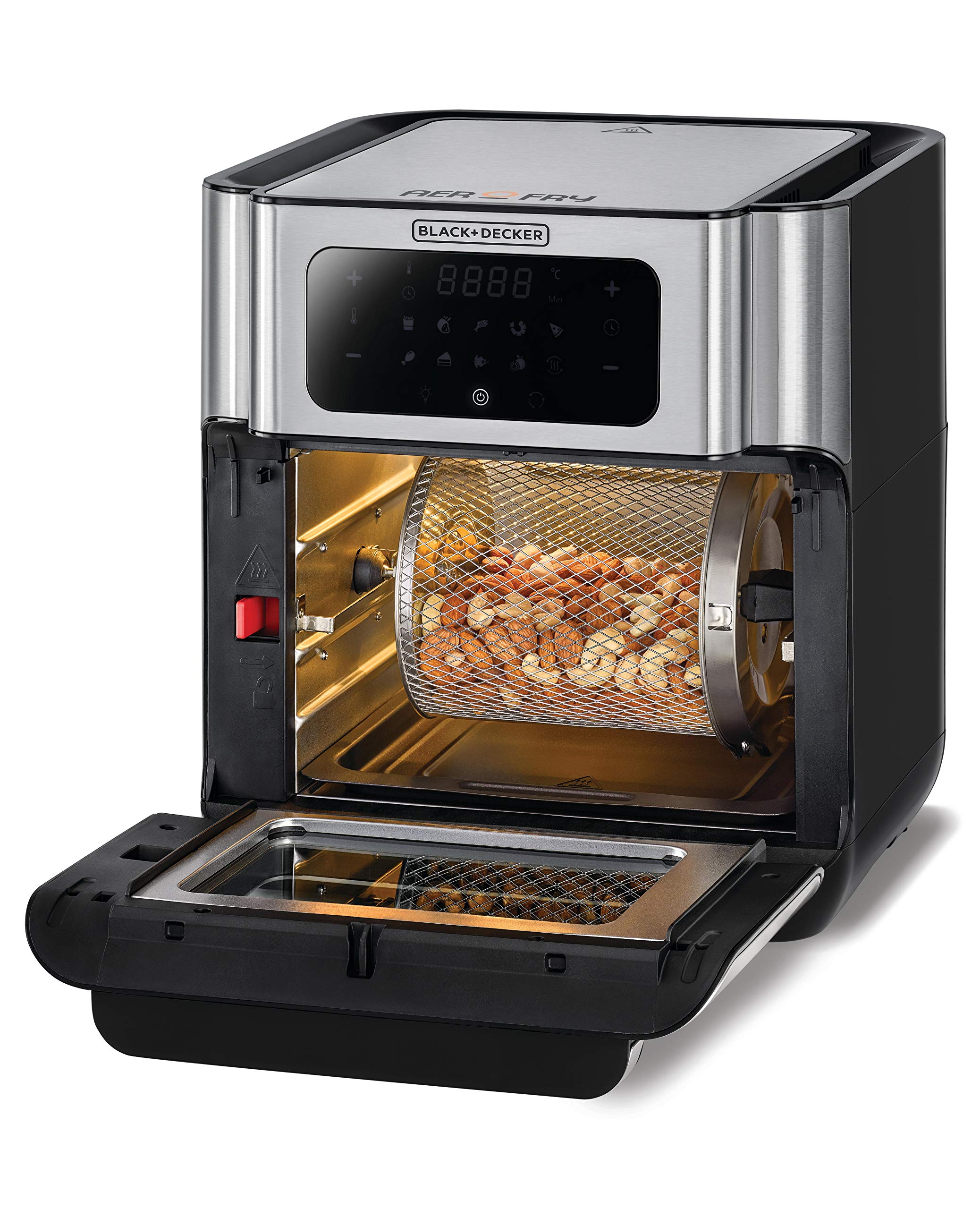 Black & Decker XL Digital Air Fryer Oven 1500W 12L, 10 Presets 360° Rapid Air Convection من بلاك + ديكر 1500 واط سعة 12 لتر، 10 اعدادات مسبقة وتقنية الحمل الحراري السريع 360 درجة للتحكم Black & Decker XL Digital Air Fryer Oven 1500W 12L, 10 Presets 360° Rapid Air Convection من بلاك + ديكر 1500 واط سعة 12 لتر، 10 اعدادات مسبقة وتقنية الحمل الحراري السريع 360 درجة للتحكم